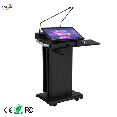 Zwart Hoog Helderheids Slim Podium 23,6 Duim4k PCAP Touch screen 32 Duim Voorsignage Lessenaar voor Conferentie