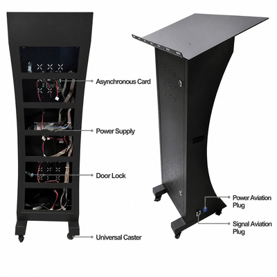 GOB LED-lessenaardisplay P1.8 IP43 gebogen flexibel paneel 3840 Hz Plug Play voor persconferentie collegezaal