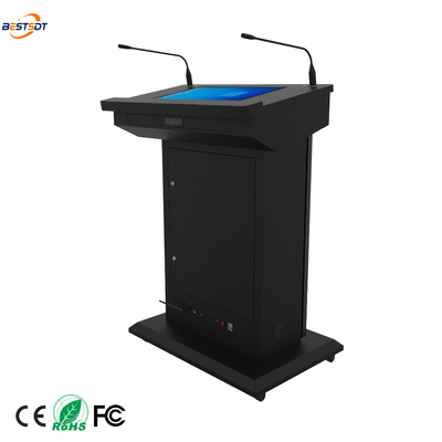 43 inch Display 21,5 inch Touchscreen X86 Smart Digital Podium met dubbele microphones