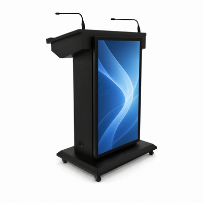 43 inch Display 21,5 inch Touchscreen X86 Smart Digital Podium met dubbele microphones