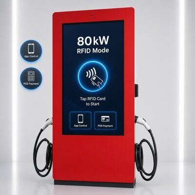 80kW DC Snellader CCS1 CCS2 Buiten LCD Reclame Display OCPP 1.6J 150-1000V