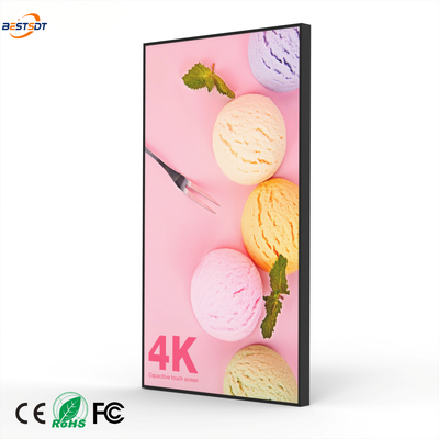 43 49 55 65 75 inch lichtbakscherm voor wandmontage 4K Android reclamedisplay 2000 nits