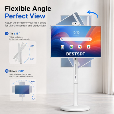 32 Inch Android 13 Batterij-aangedreven Mobiel Smart Screen Touch Digitale Signage 4K IPS 8GB 128GB