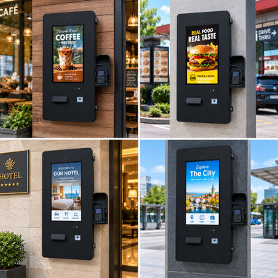 Aanpasbare buiten-zelfbedieningsbestelkiosk OEM-afmetingen Kleur Modulair ontwerp Terminal