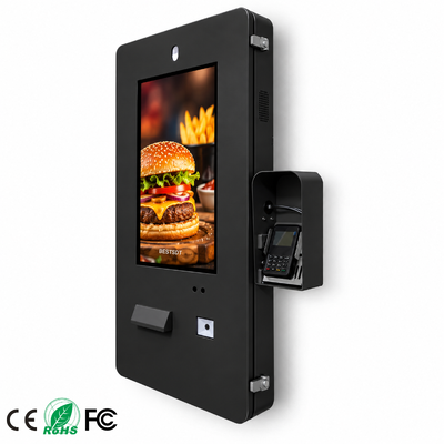 Hoge helderheid zonlicht leesbare buiten bestelmachine 21,5 inch IP65 waterdichte muur gemonteerd