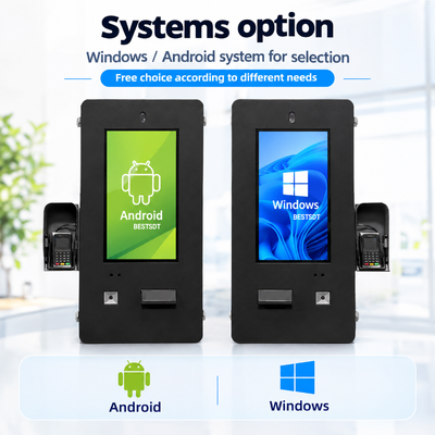 21.5 Inch IP65 Outdoor Wall Mounted Self Service Ordering Kiosk Waterproof Touchscreen Machine