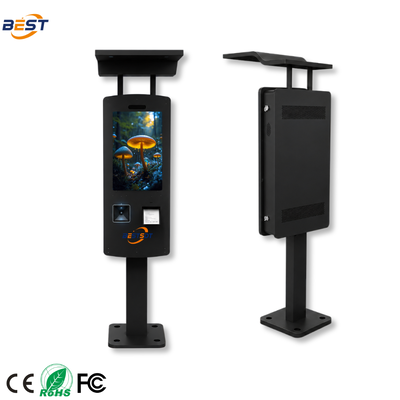 Buitenrestaurant zelfbestelkiosk 32 inch IP65 2500nits vloer staan voor terras eten