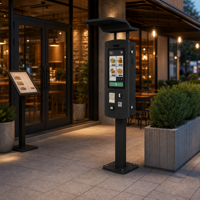 Buiten parkeerplaats betaalkiosk 32 inch IP65 2500nits vloerstand voor parkeerterminals