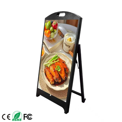 Outdoor LED Digitale Menubord P2.5 4500nits IP65 Batterij voor Restaurant Reclamebord