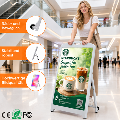 Smart Control LED Poster Display App U Disk Cloud WiFi luidspreker Buiten IP65 Digitaal Teken