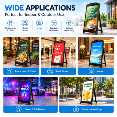 Smart Control LED Poster Display App U Disk Cloud WiFi luidspreker Buiten IP65 Digitaal Teken