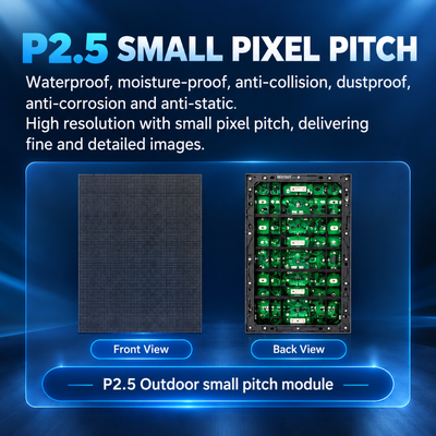Outdoor LED Poster Display 3X3 P2.5 4500nits IP65 Batterijaangedreven Digitaal A-Board-bord