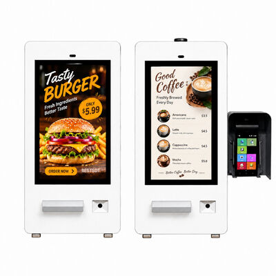 Buiten LCD Zelfbedieningsbestelkiosk Automatische Helderheid 178 Graden IPS Touchscreen