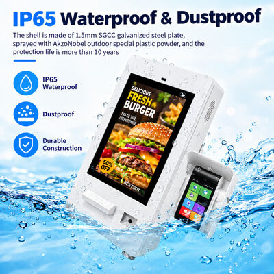 IP65 Outdoor Self-Service Ordering Payment Kiosk 10-Point Capacitive Touch Android Windows
